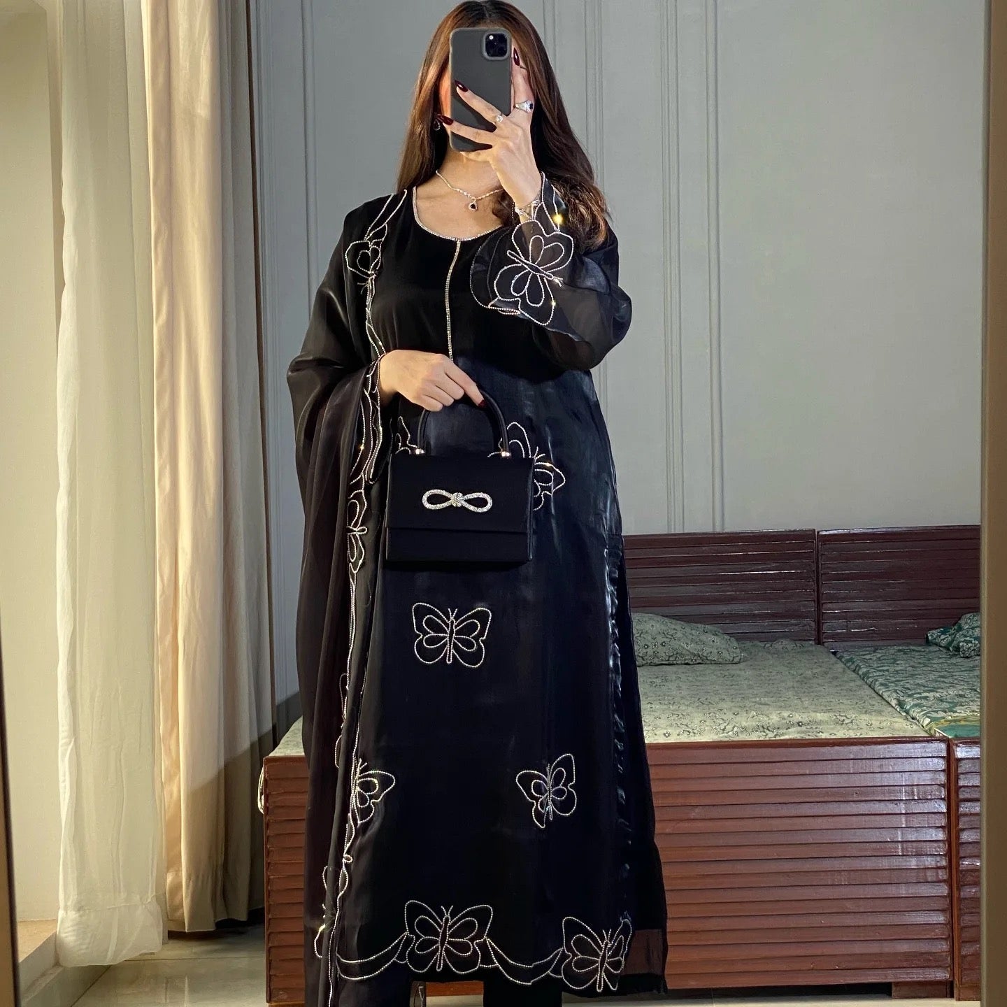 डायमंड वर्क वाला पार्टी वियर डिज़ाइनर सूट सेट