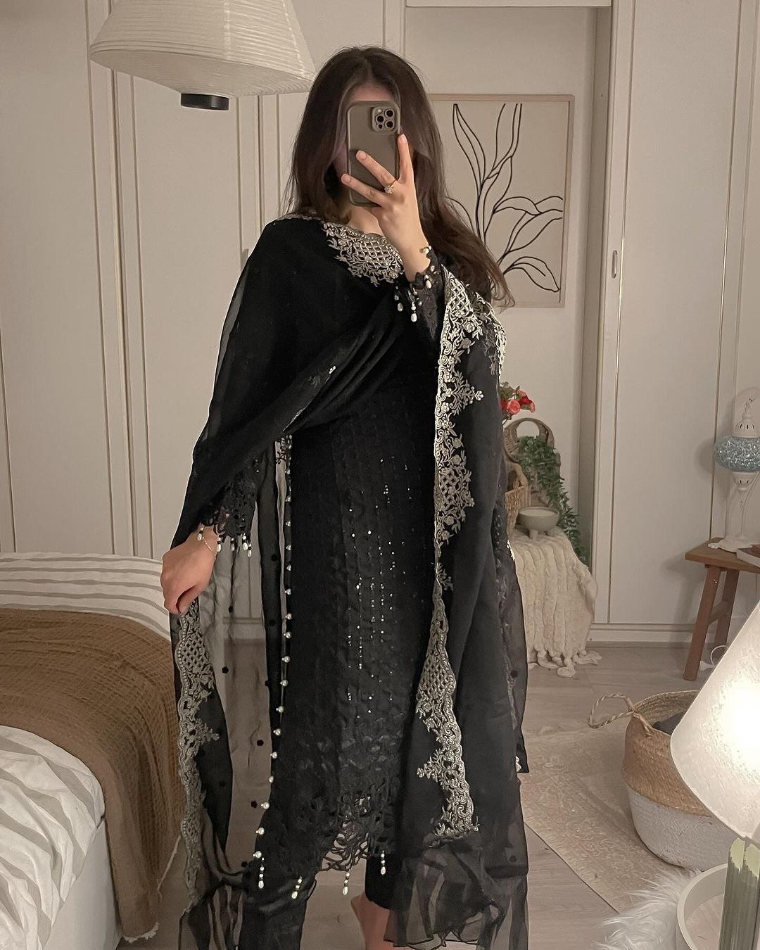 Beautiful Party Wear Top Bottom And Fancy Dupatta