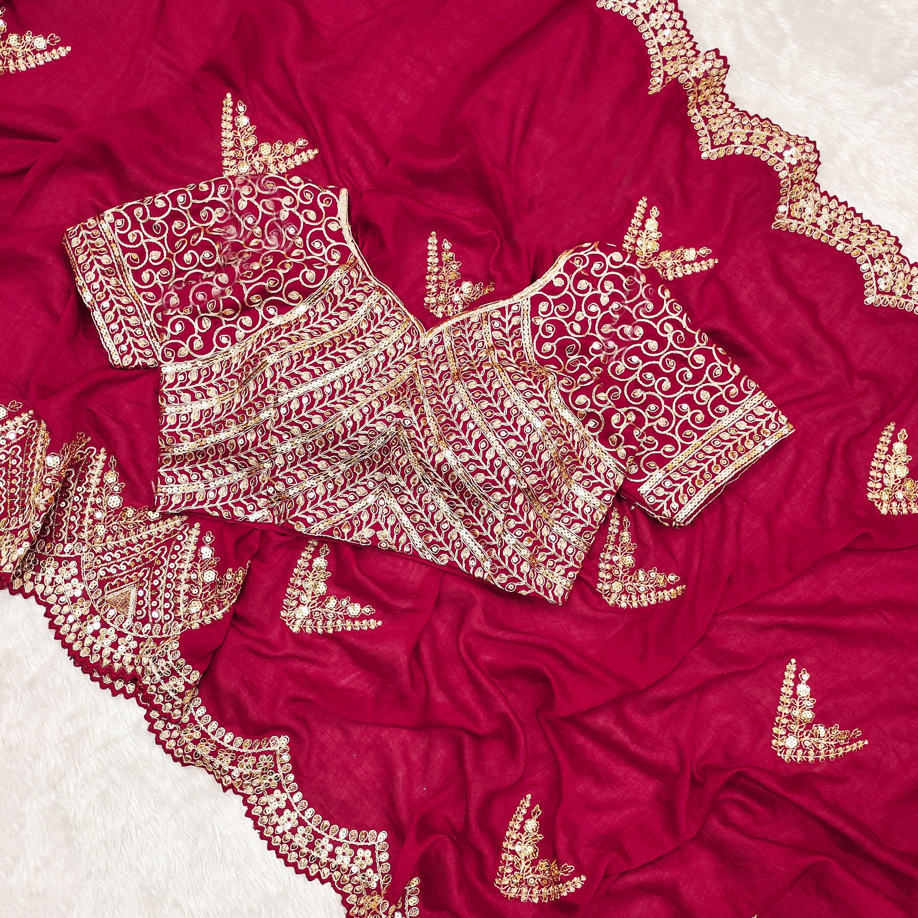 Designer Party Wear Saree With Embroidery Coding & Sequins Work