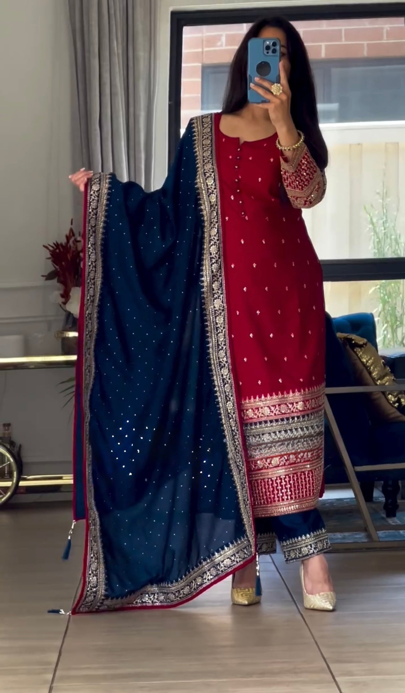 Designer Party Wear Look New Top Bottom With Dupatta