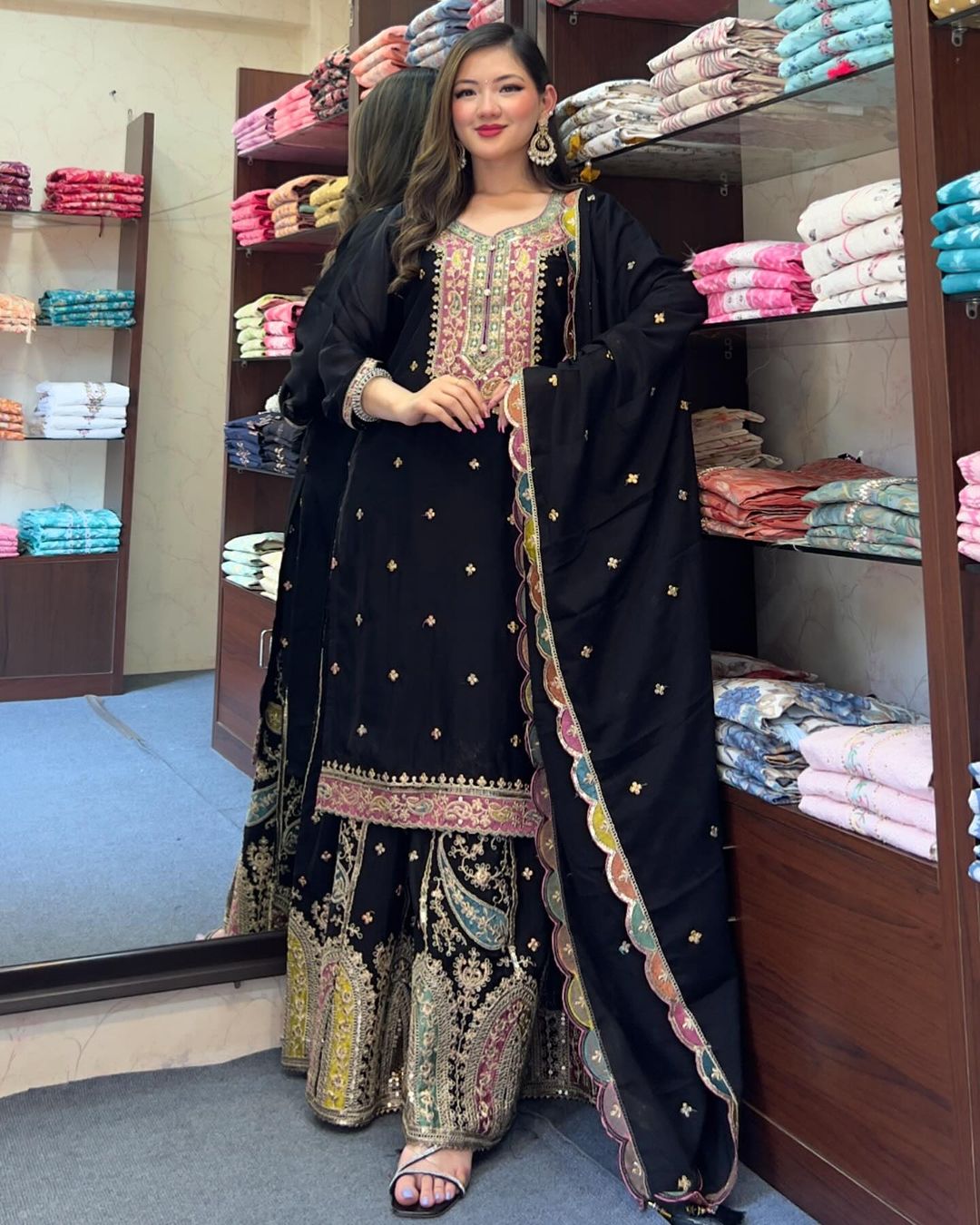 Party Wear Look Fancy Top-Dupatta And Fully Stitched Sharara