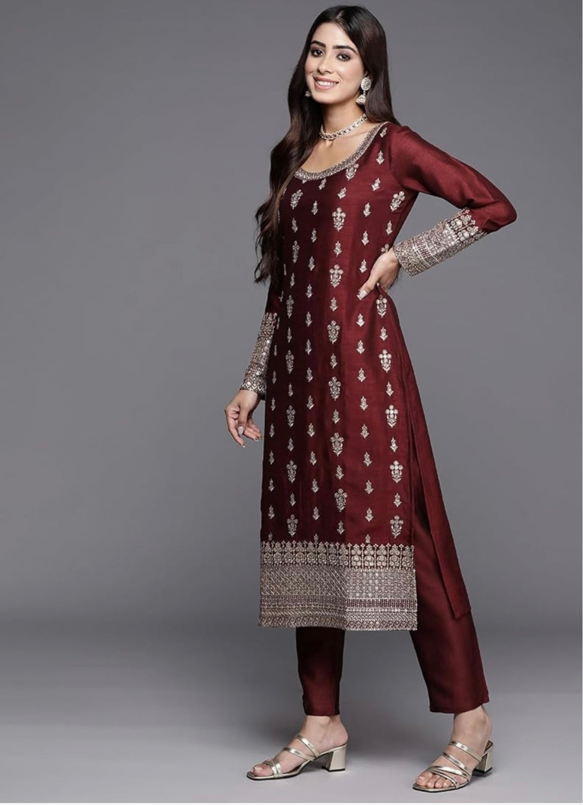 Beautiful Party Wear Top-Pent And Dupatta
