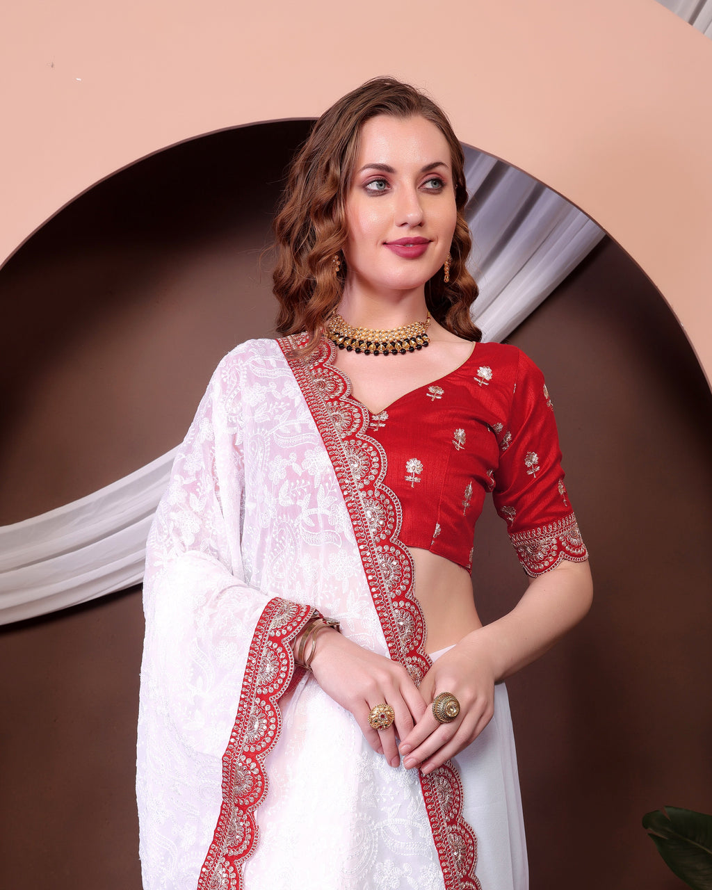 Party Wear Beautiful Saree With Embroidery Sequins Work