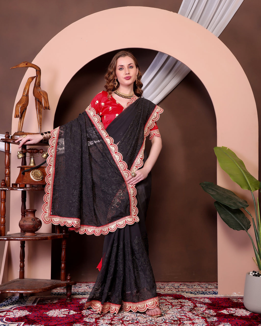 Party Wear Beautiful Saree With Embroidery Sequins Work