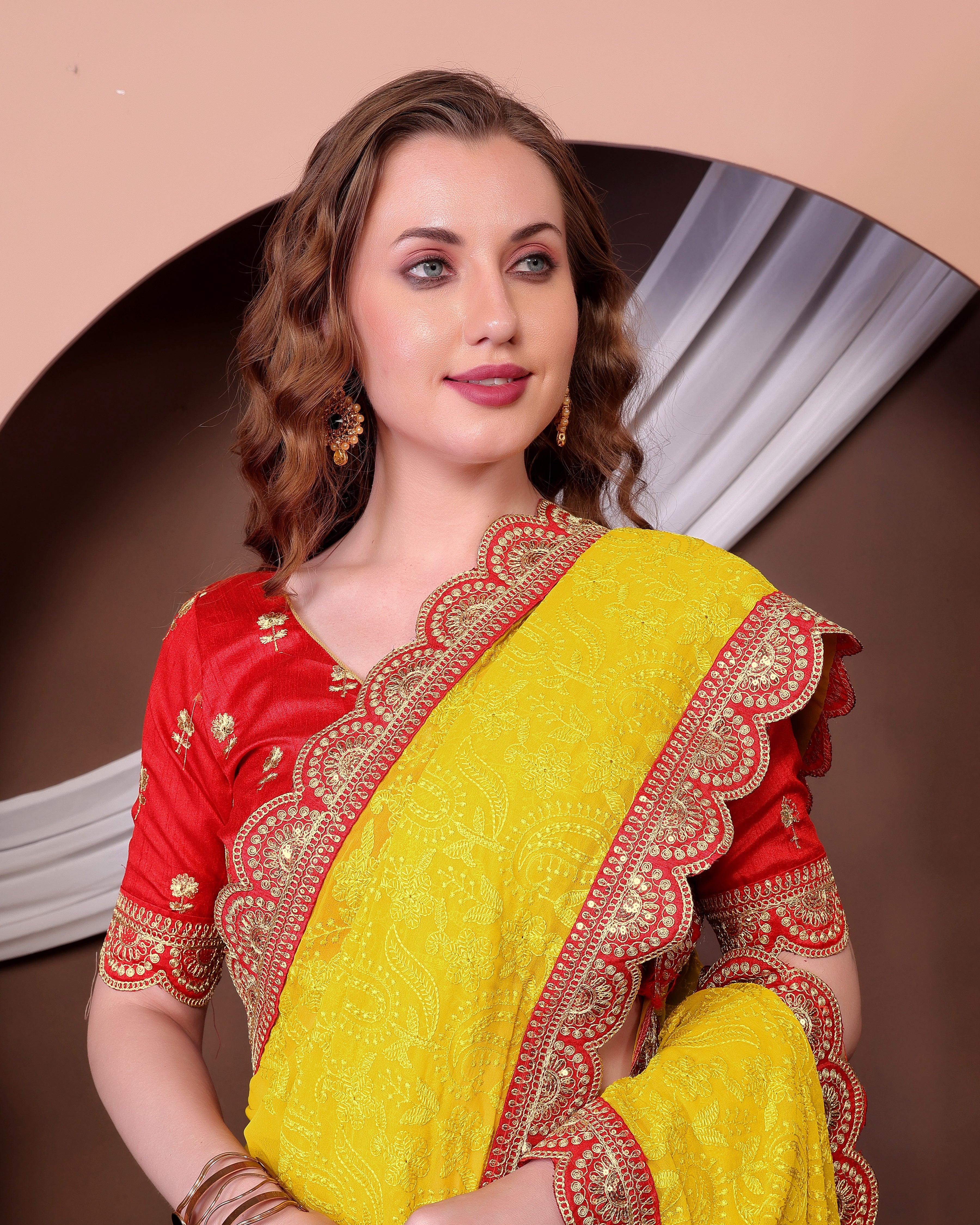 Party Wear Beautiful Saree With Embroidery Sequins Work