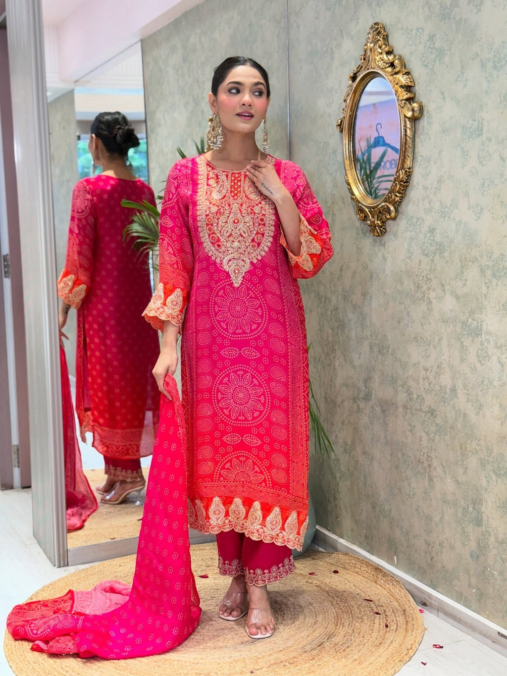 Beautiful Party Wear Look Top And Bottom With Dupatta