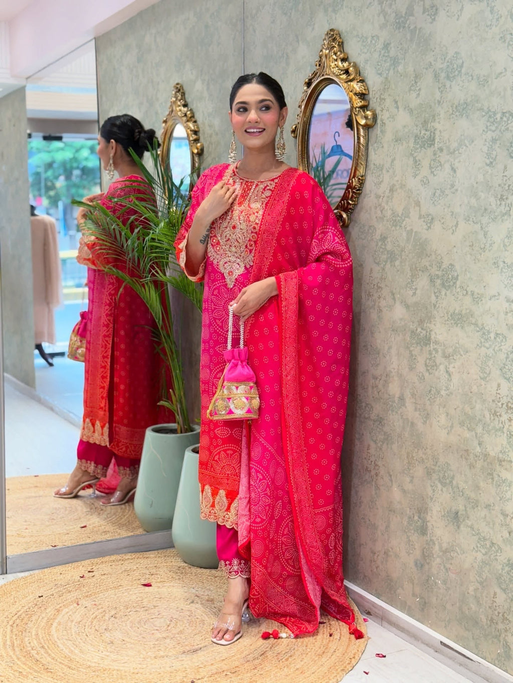 Beautiful Party Wear Look Top And Bottom With Dupatta