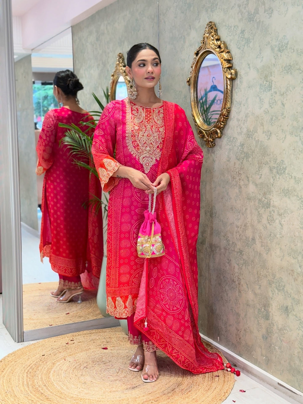 Beautiful Party Wear Look Top And Bottom With Dupatta