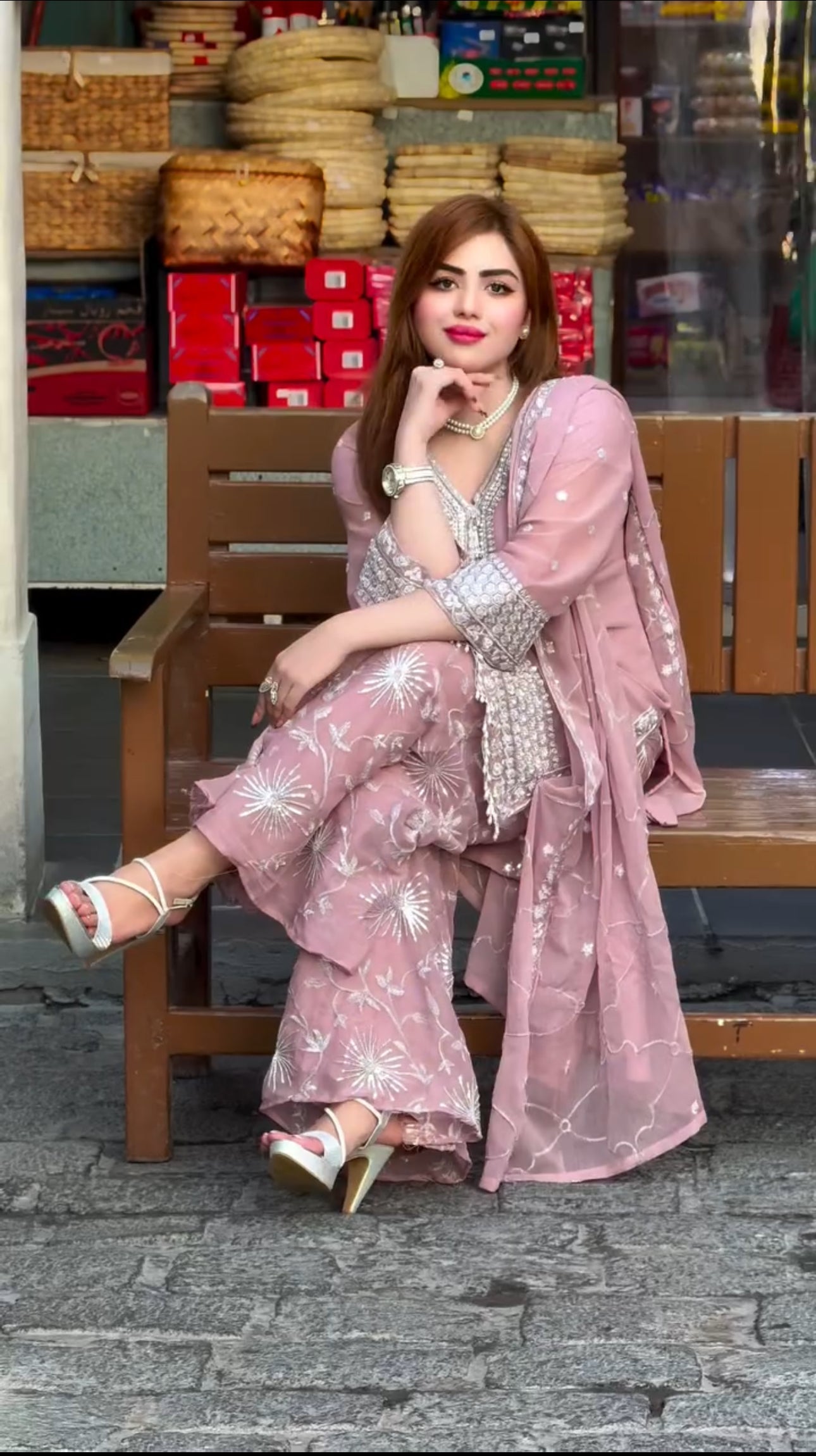 Fancy Top-Plazo And Dupatta With Heavy Embroidery Sequence Work