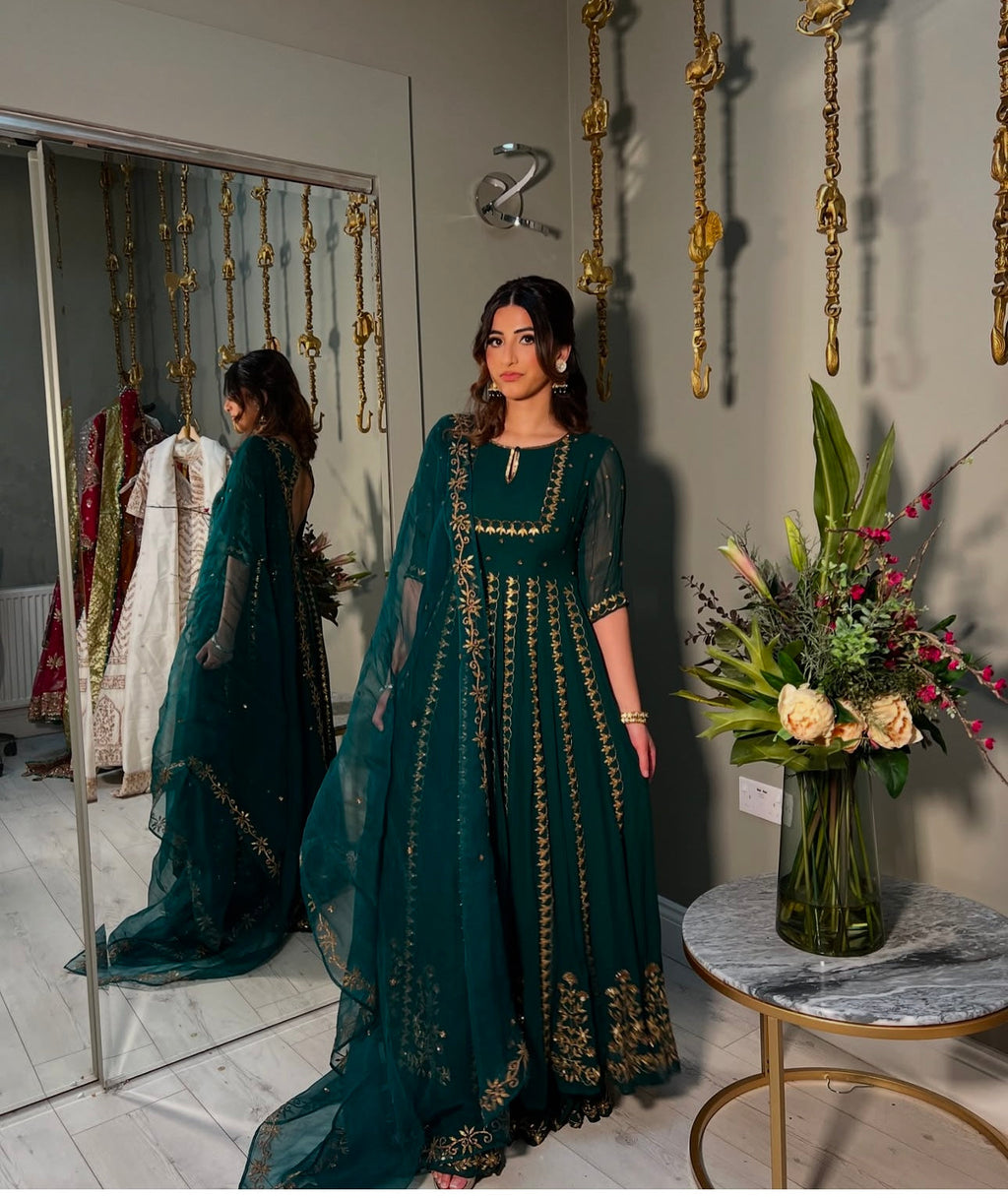 Party Wear Designer Gown Pent And Dupatta