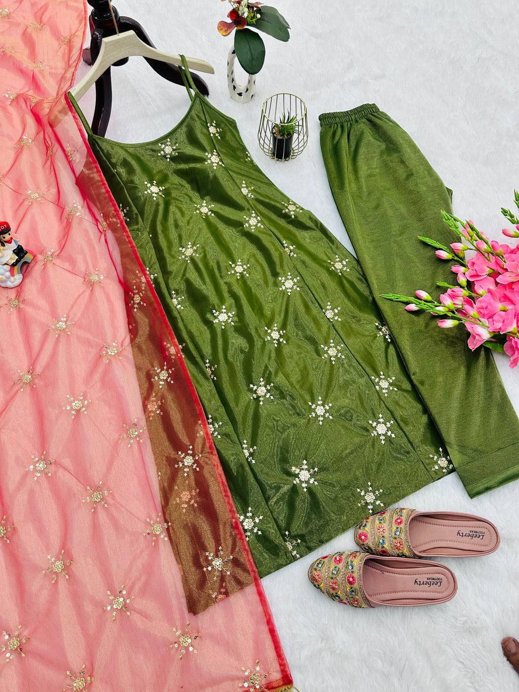 Designer Party Wear Top-Pent And Beautiful Dupatta