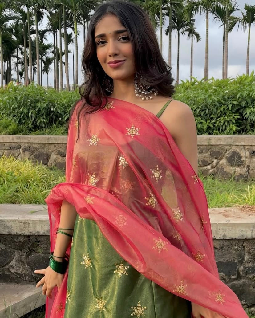 Designer Party Wear Top-Pent And Beautiful Dupatta