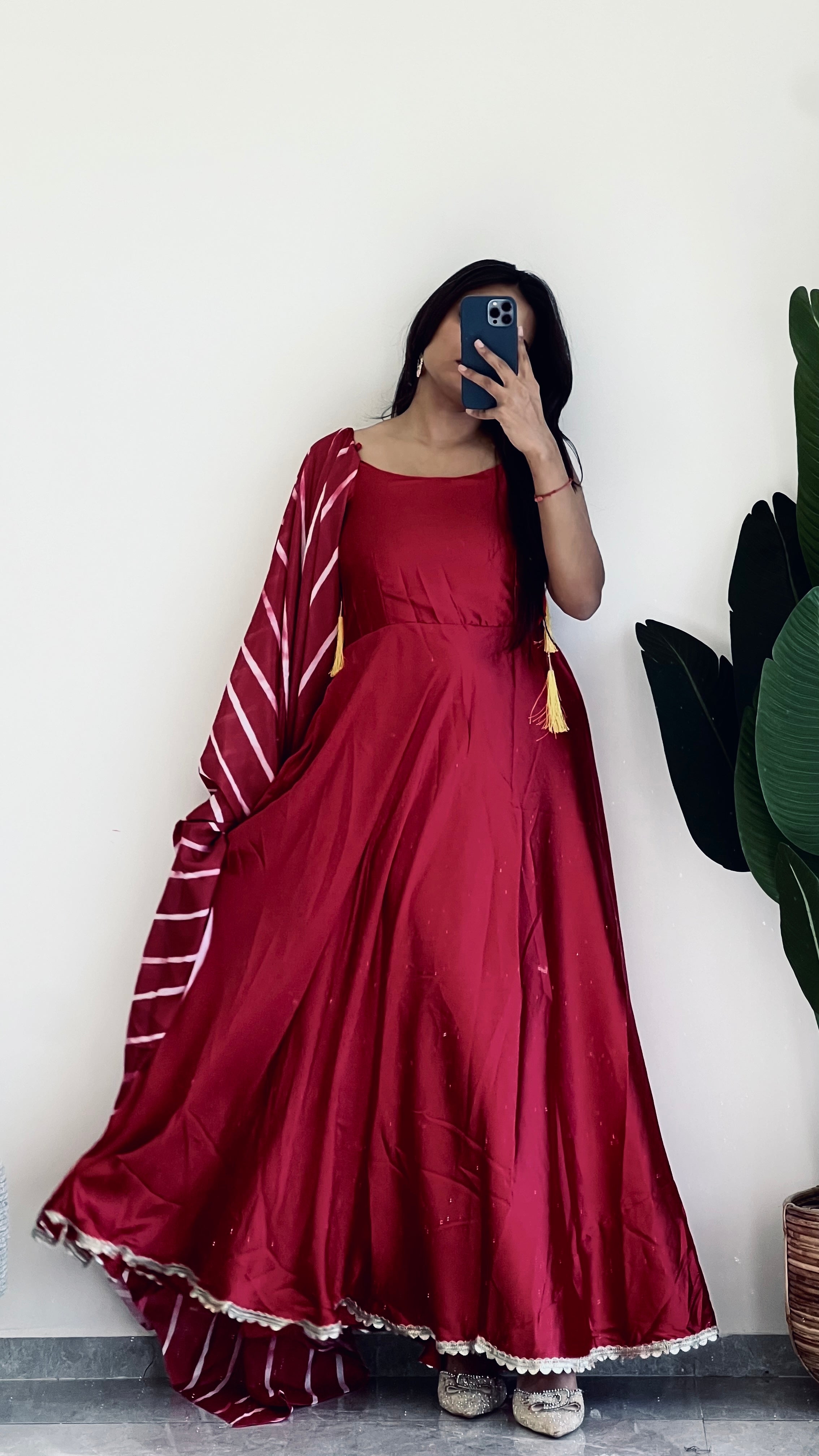 Party Wear Beautiful Gown With Fancy Border Work