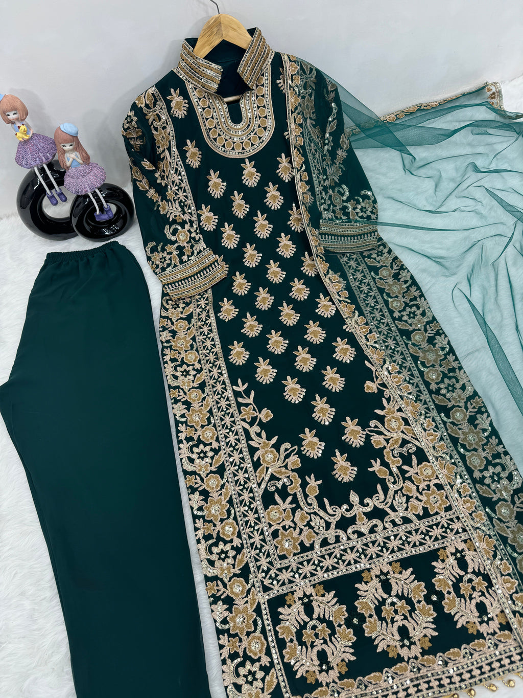 Beautiful Party Wear Top Pent And Dupatta