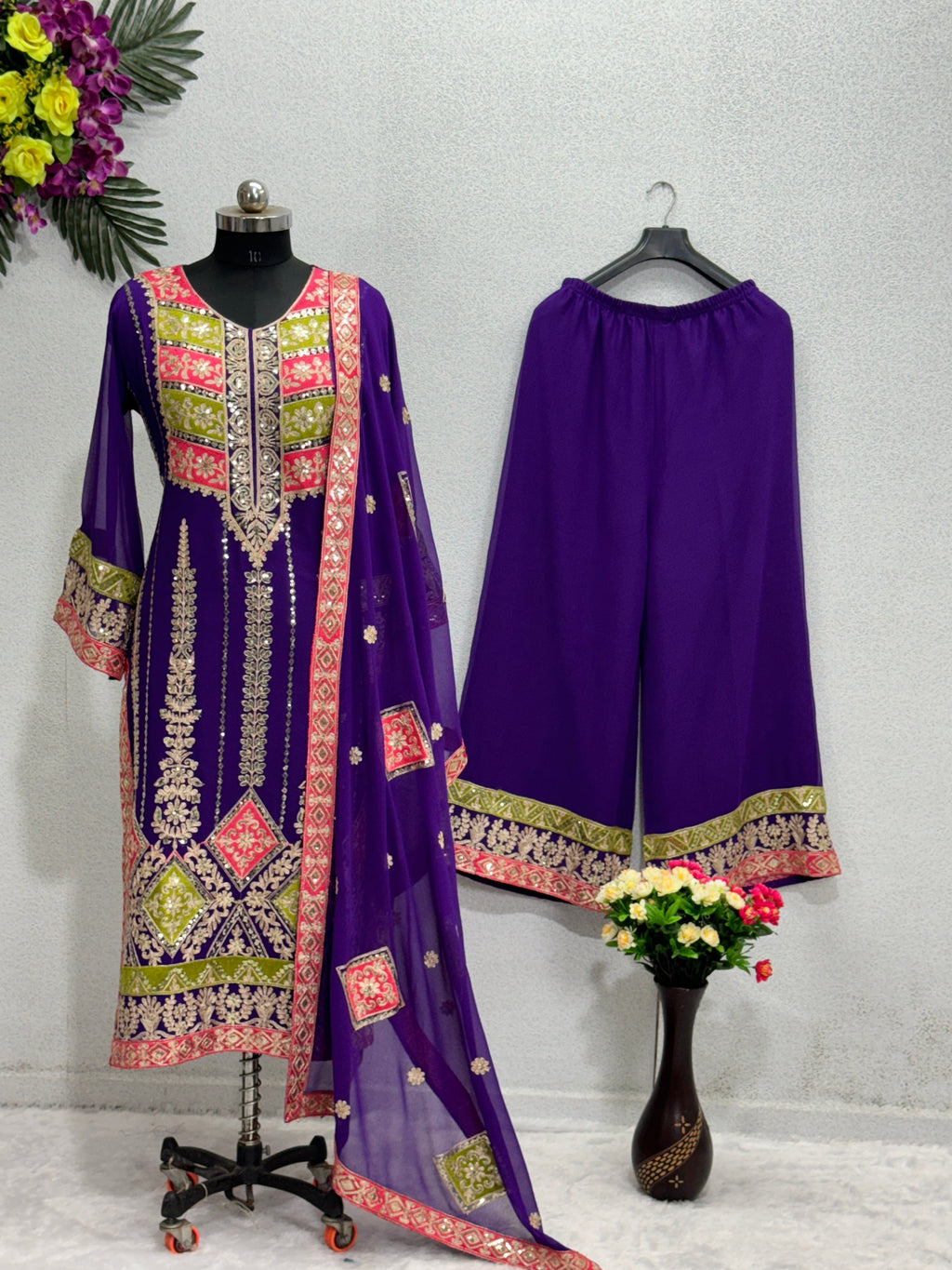 Beautiful Party Wear Top With Bottom And Dupatta