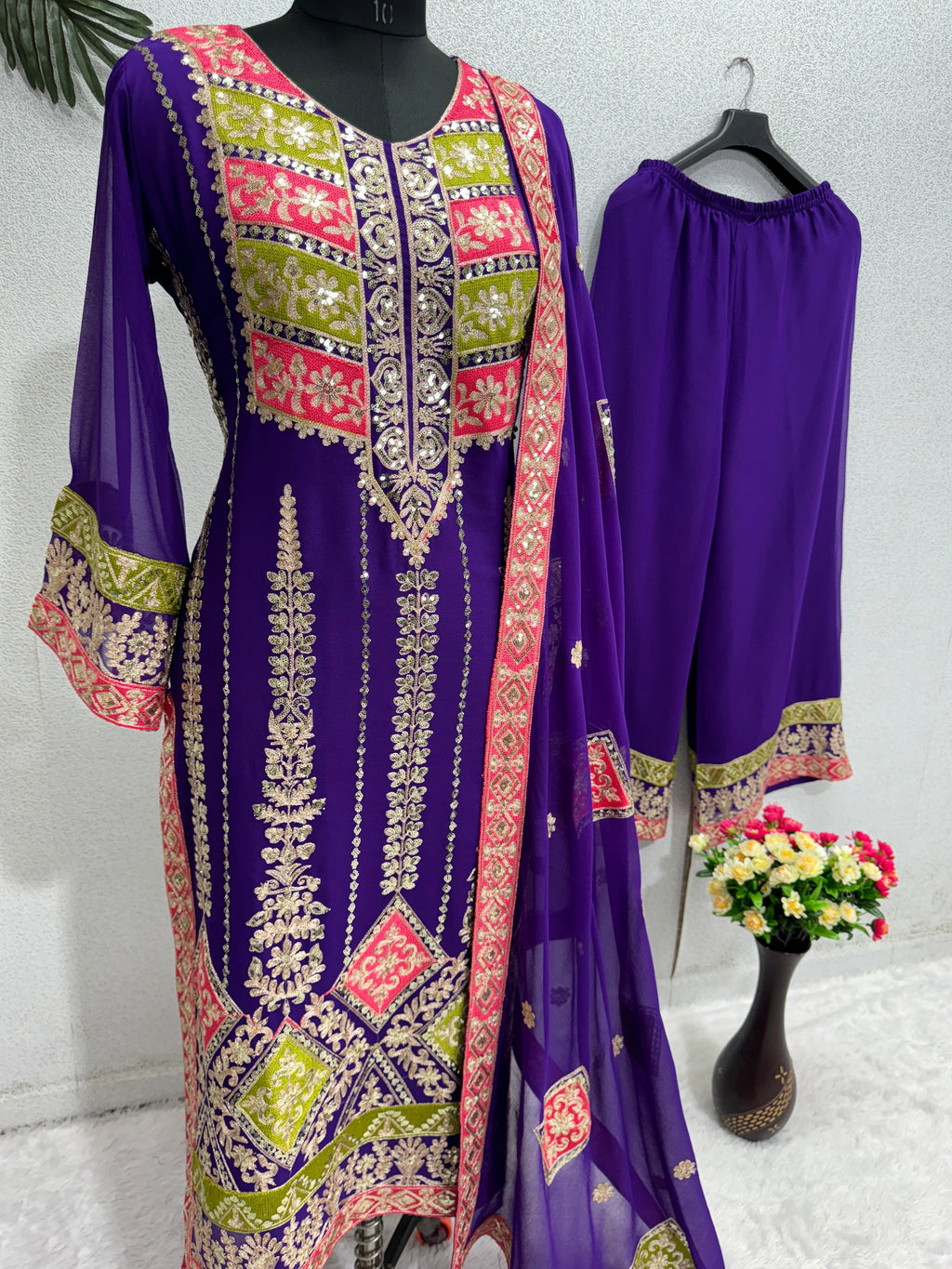 Beautiful Party Wear Top With Bottom And Dupatta