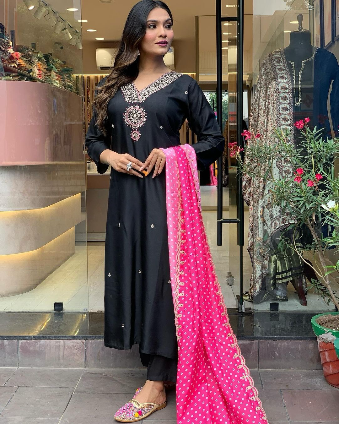 Designer Party Wear Look Top Bottom & Dupatta Set
