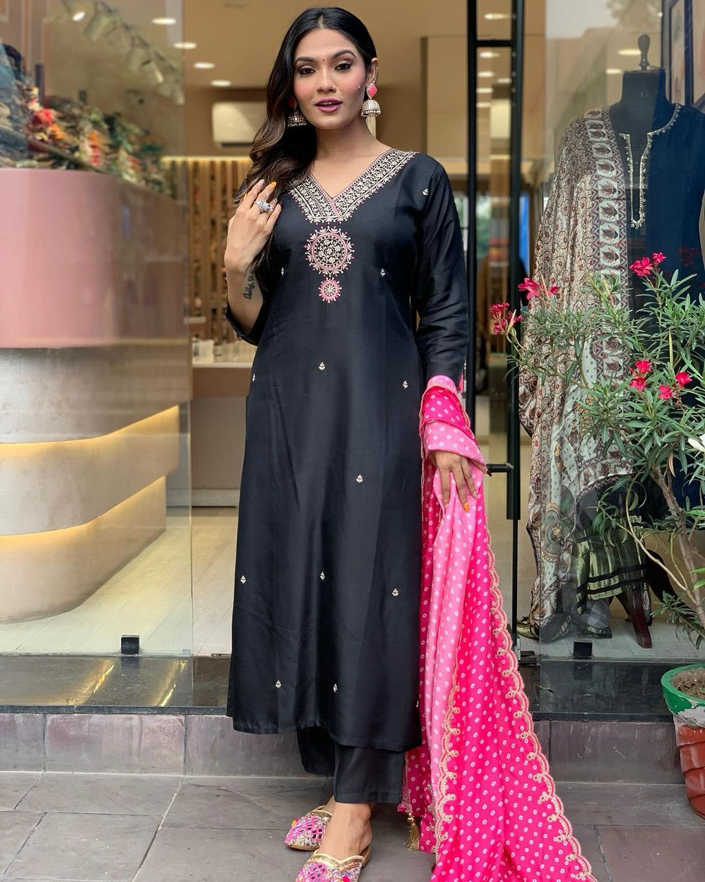 Designer Party Wear Look Top Bottom & Dupatta Set