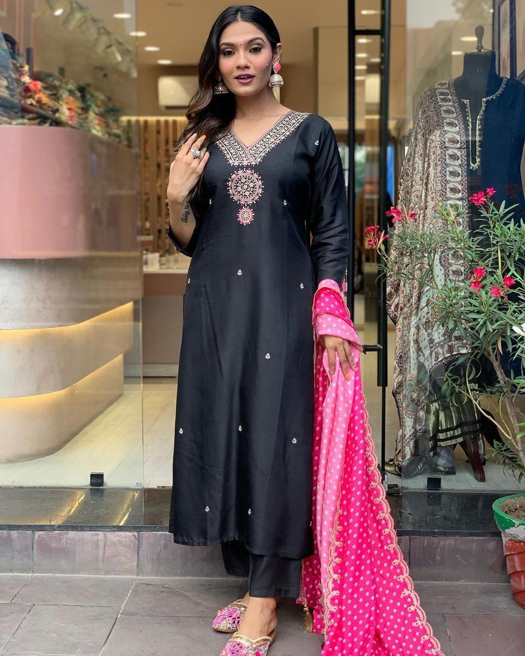 Designer Party Wear Look Top Bottom & Dupatta Set