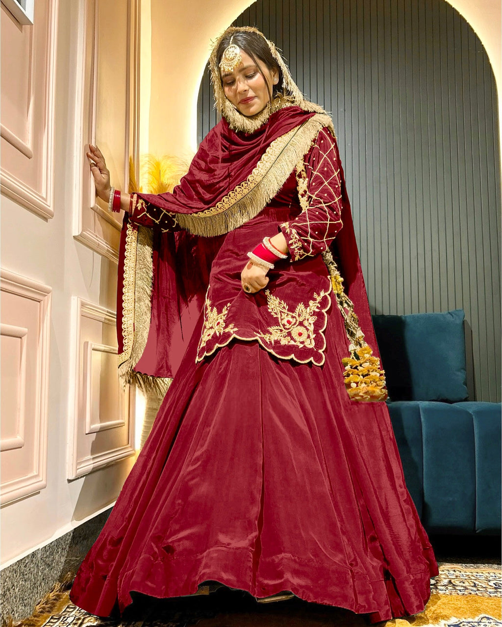 Beautiful Party Wear Top Lehenga And Fancy Dupatta