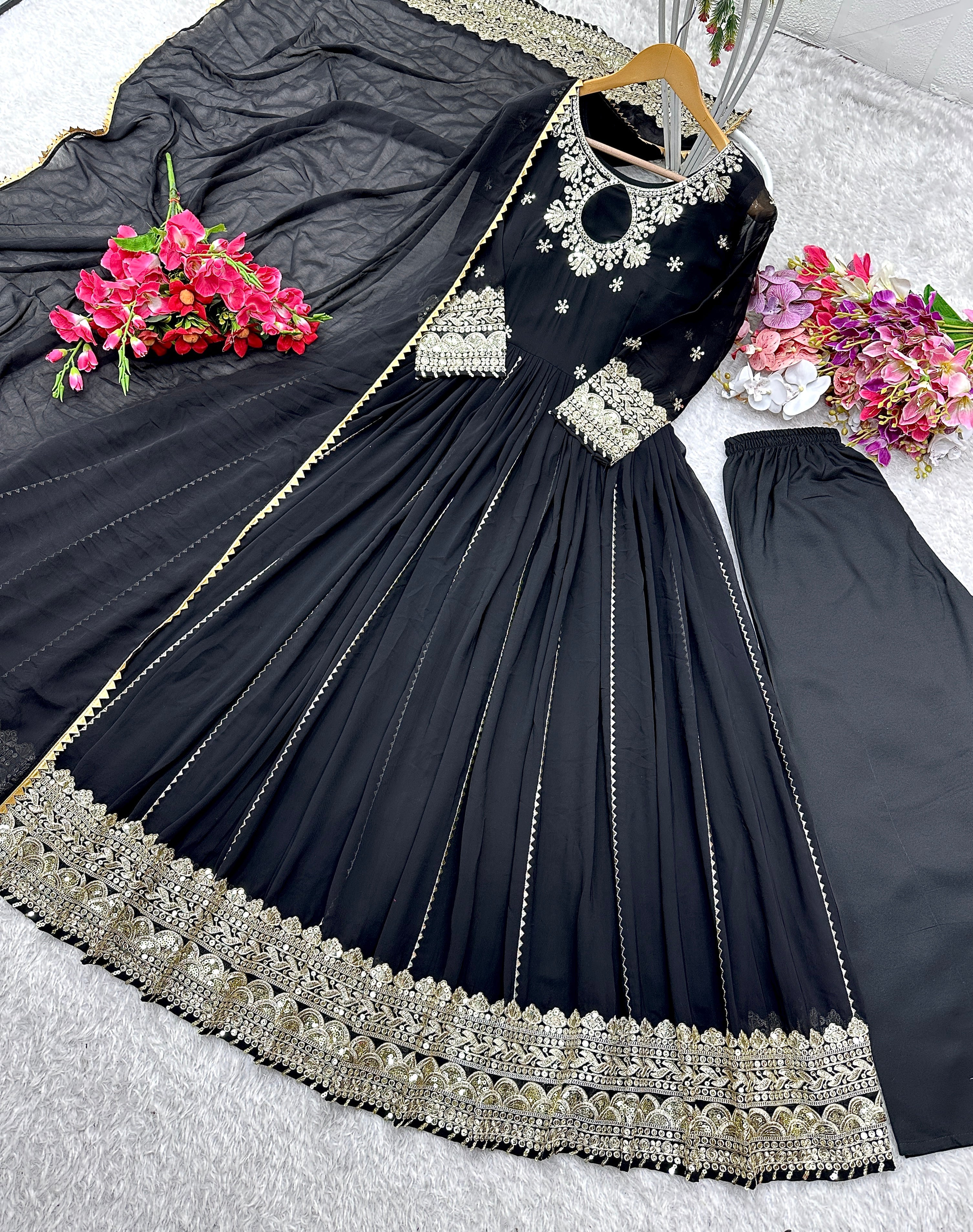 Party Wear Beautiful Gown Pent And Dupatta