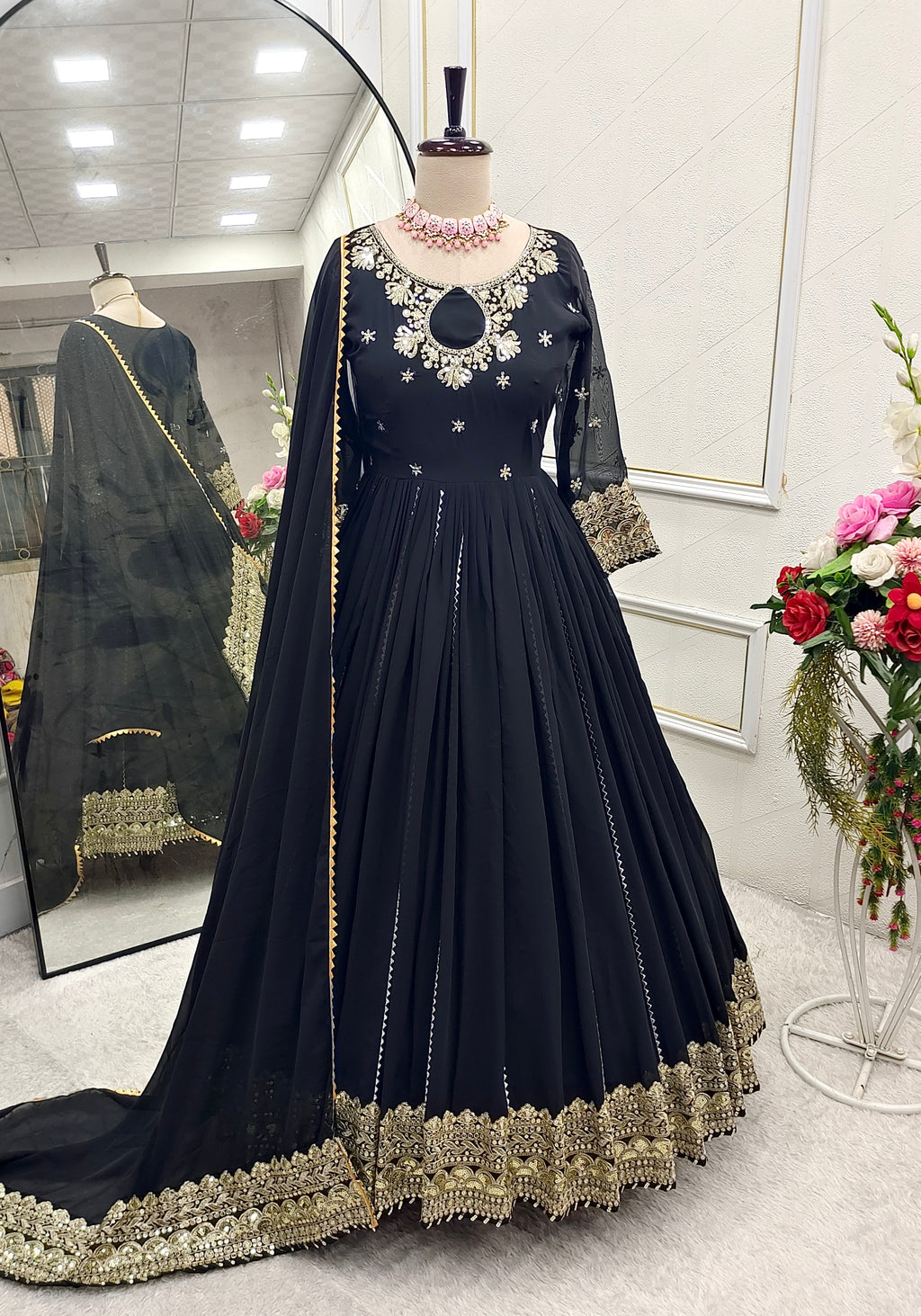 Party Wear Beautiful Gown Pent And Dupatta