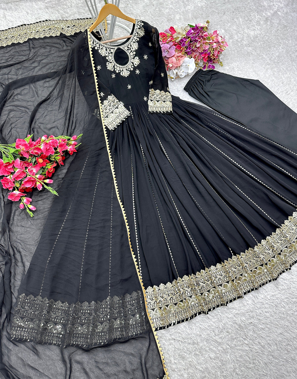 Party Wear Beautiful Gown Pent And Dupatta