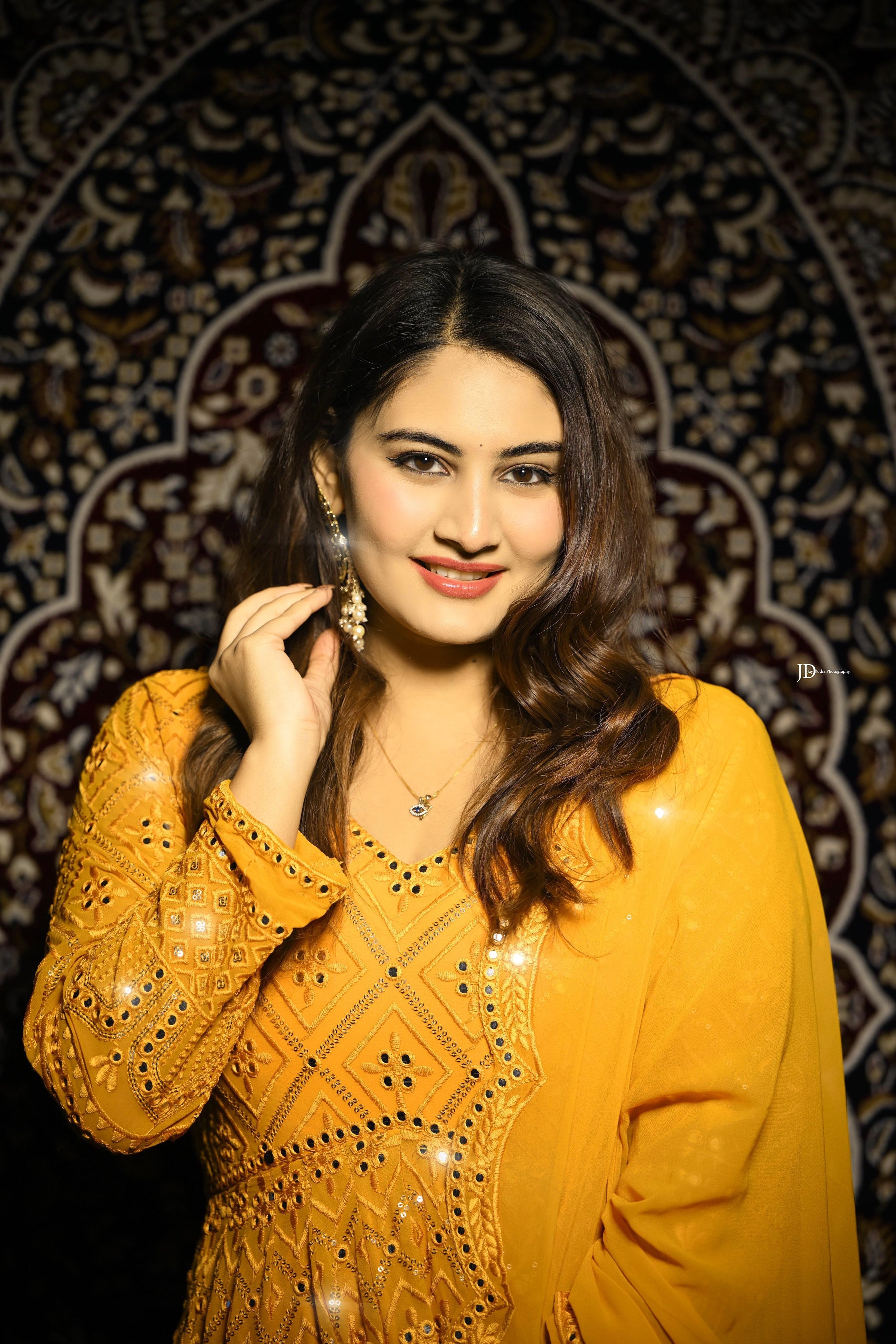 Beautiful Party Wear Anarkali Gown, Pent And Dupatta