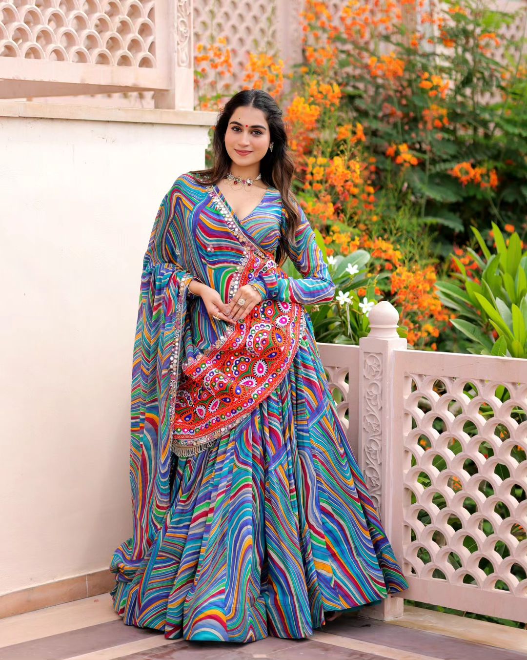 Designer Navratri Special Lehenga -Choli With Digital Print