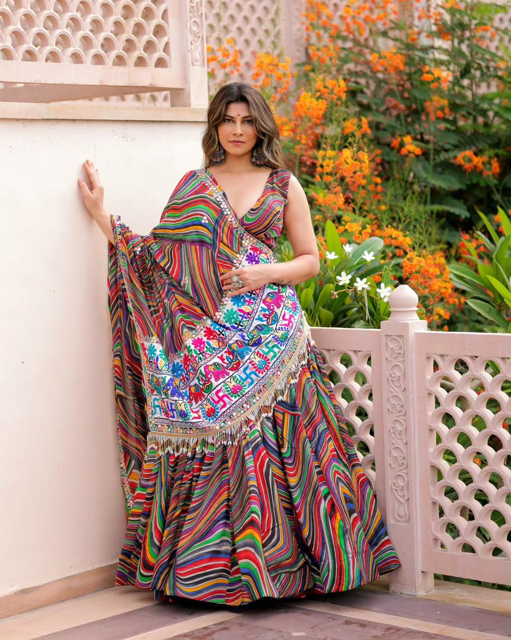 Designer Navratri Special Lehenga -Choli With Digital Print