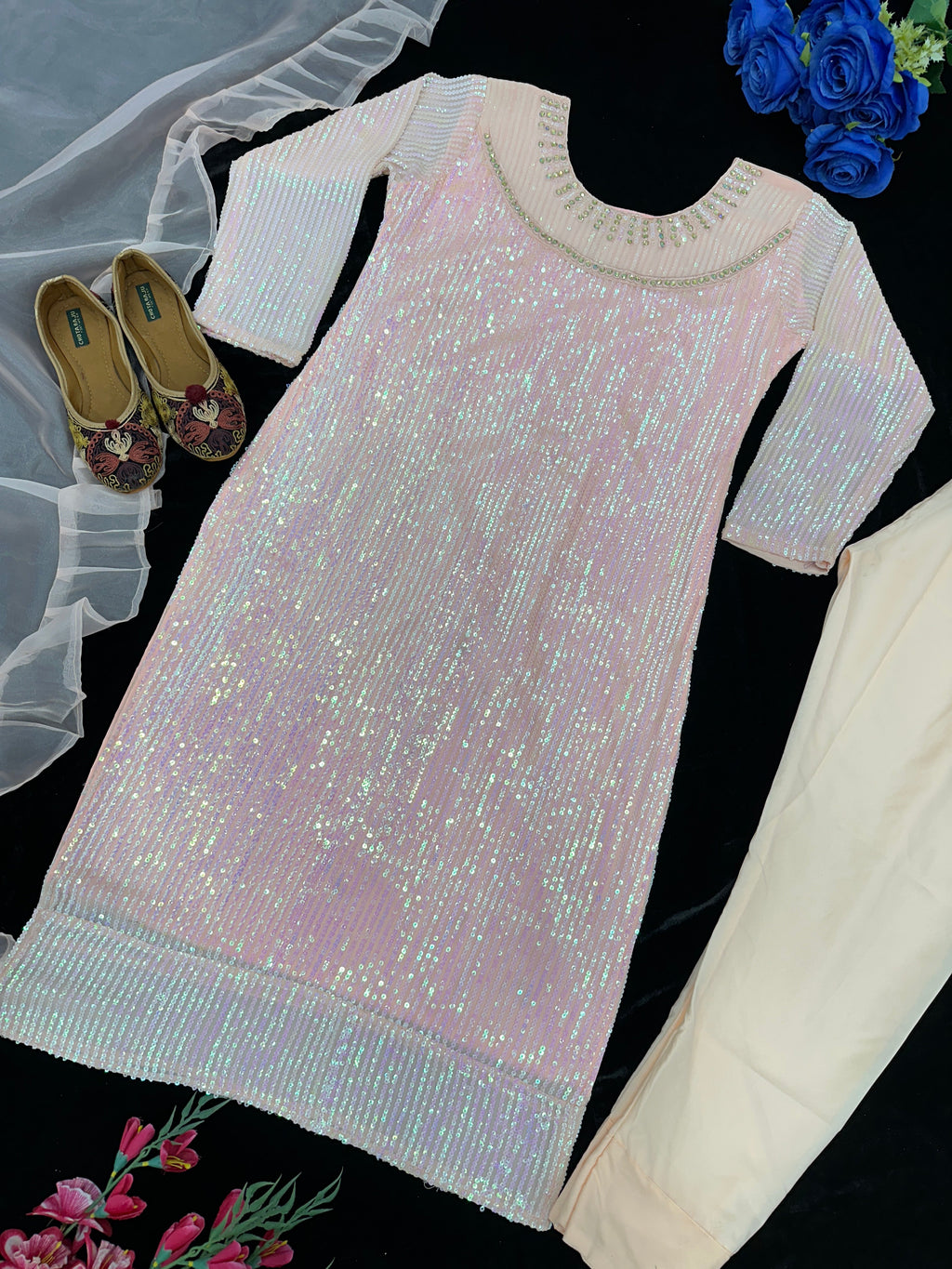 Beautiful Party Wear Top With Bottom And Dupatta