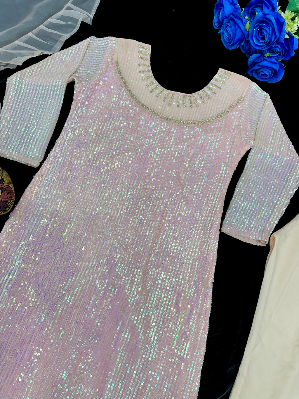 Beautiful Party Wear Top With Bottom And Dupatta