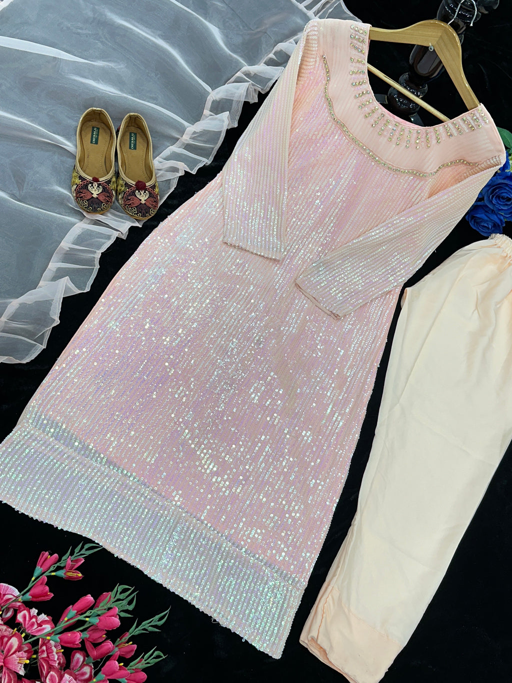 Beautiful Party Wear Top With Bottom And Dupatta