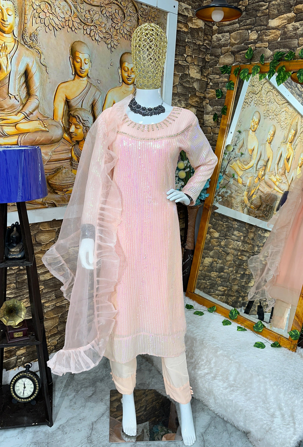 Beautiful Party Wear Top With Bottom And Dupatta