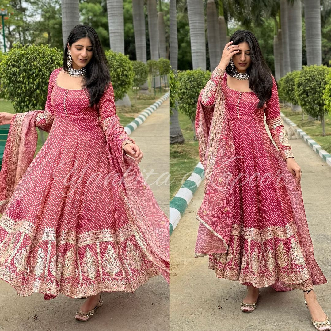 Designer Party Wear Look Gown With Pent And Dupatta