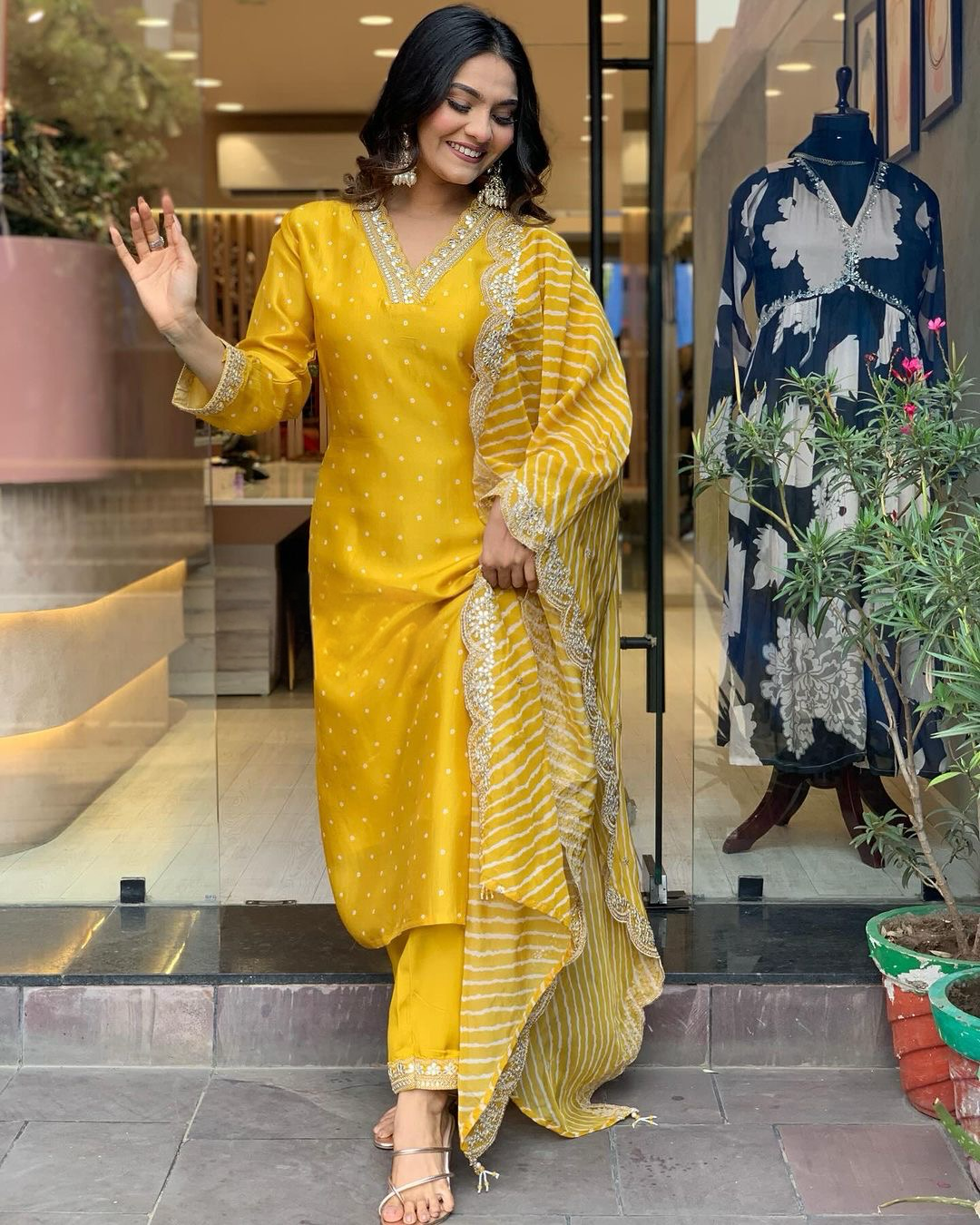 Party Wear Look Heavy Modal Silk Top Bottom & Dupatta Set