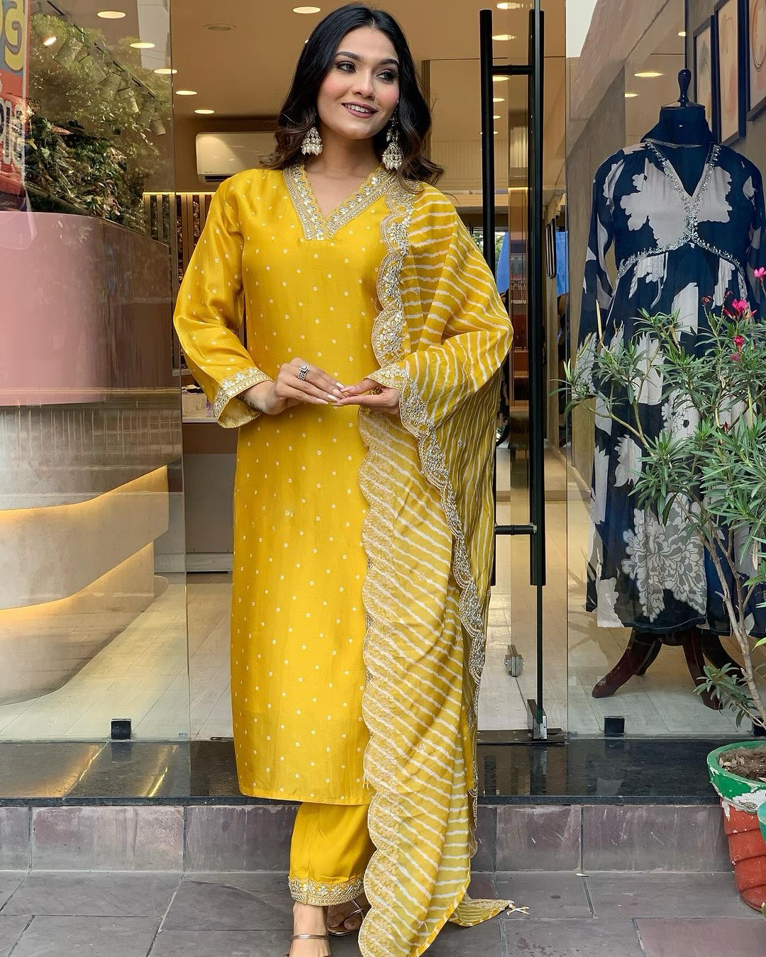Party Wear Look Heavy Modal Silk Top Bottom & Dupatta Set