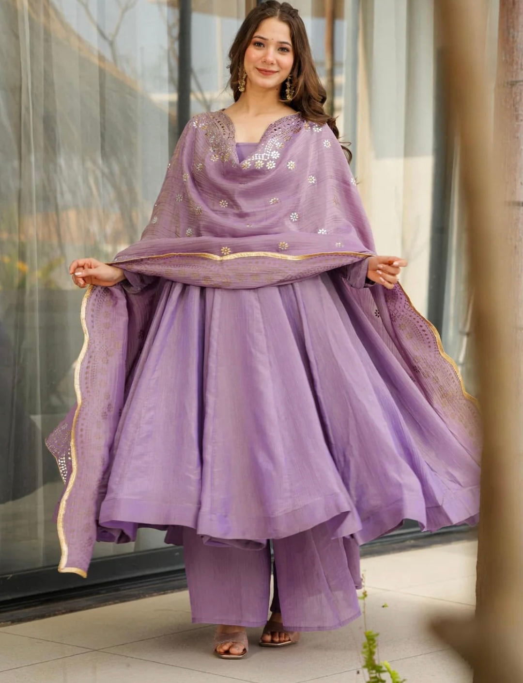 Designer Party Wear Look Gown-Dupatta With Heavy Embroidery Sequence Work