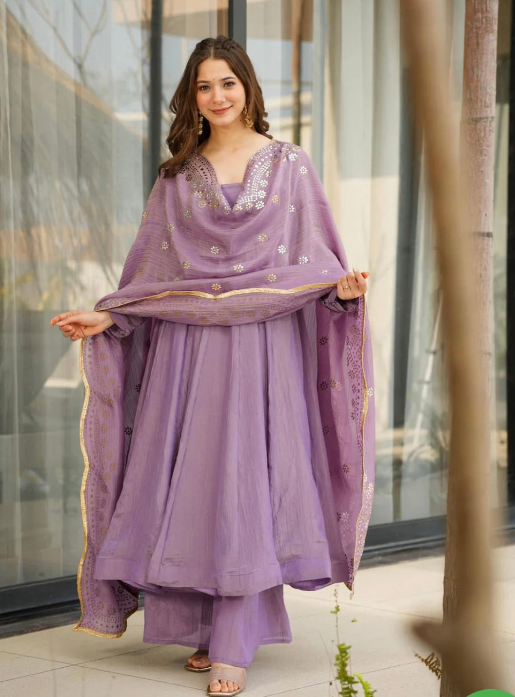 Designer Party Wear Look Gown-Dupatta With Heavy Embroidery Sequence Work