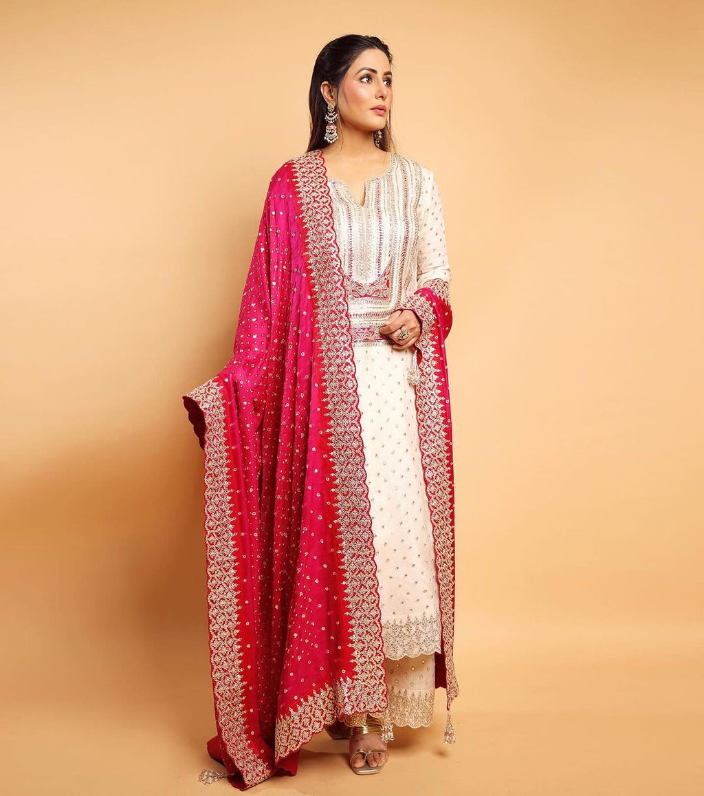 Fancy Top-Bottom And Dupatta With Heavy Embroidery Sequence Work