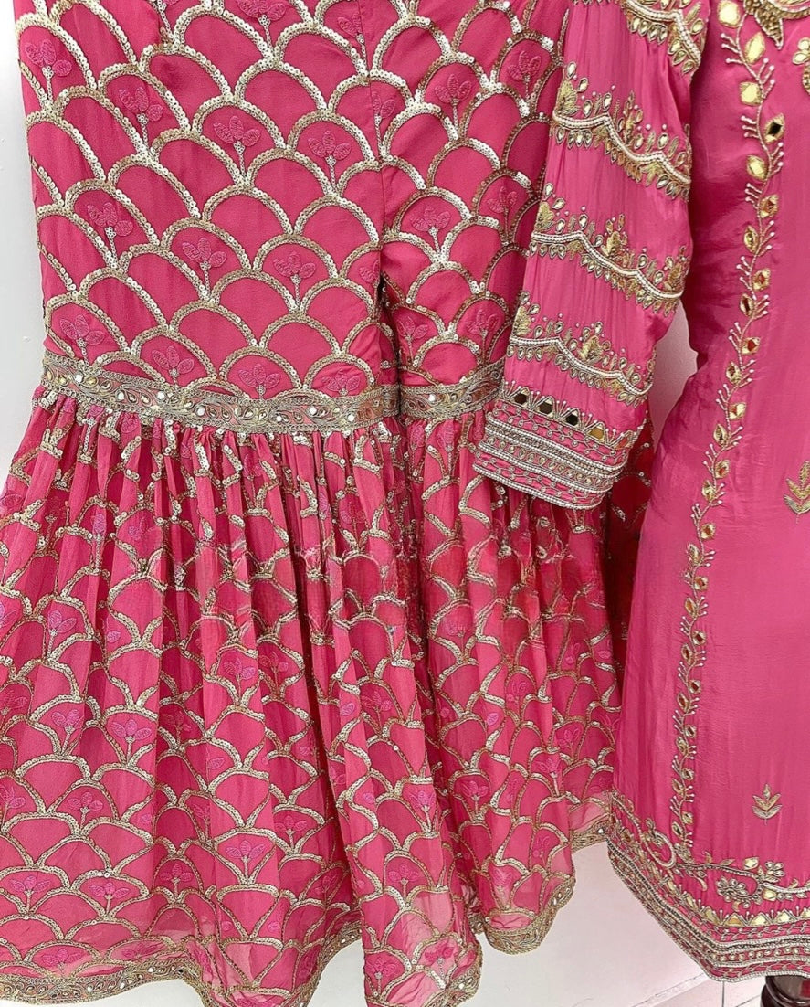Beautiful Party Wear Look Top Sharara And Dupatta