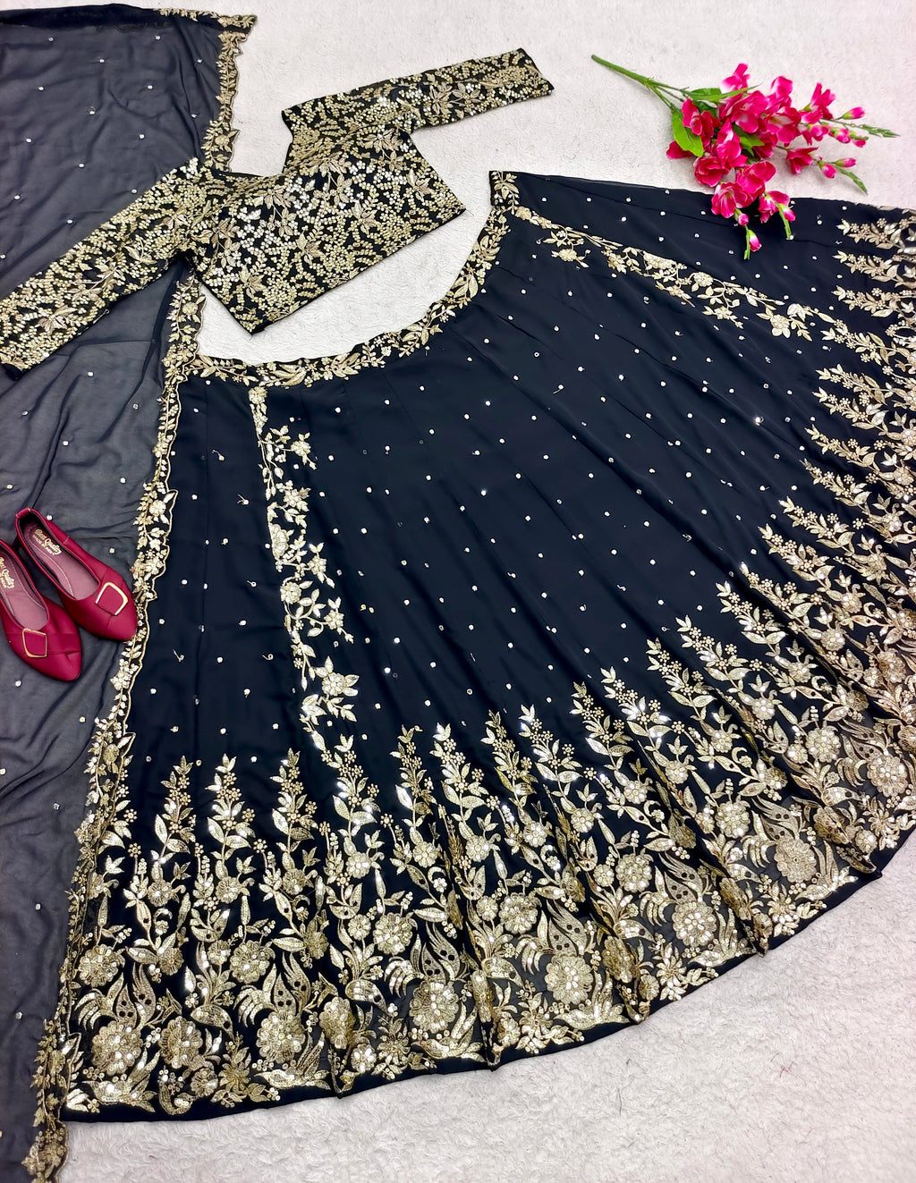 Designer Party Wear Look Lehenga Choli With Fancy Dupatta