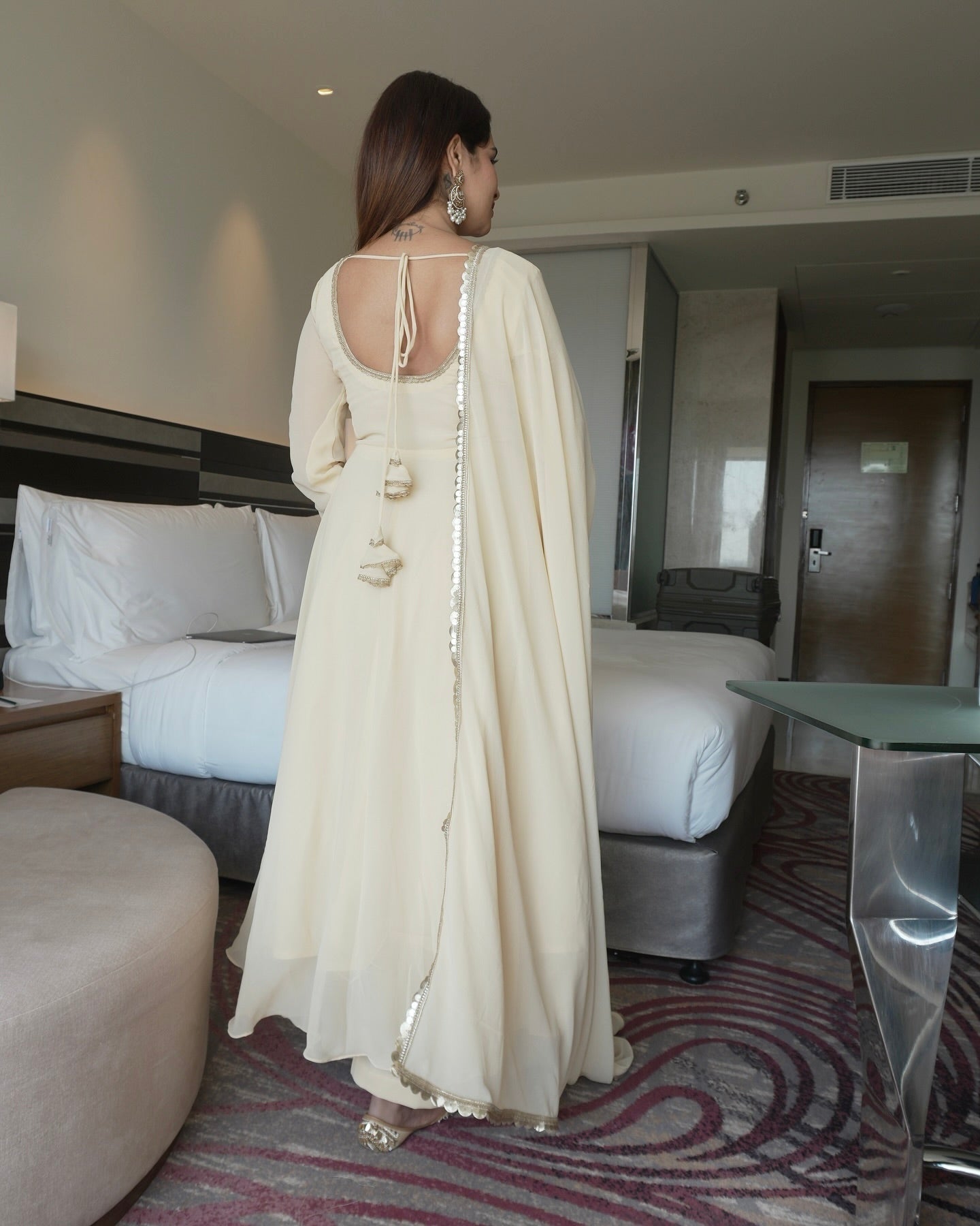 Party Wear Gown, Pant And Beautiful Dupatta