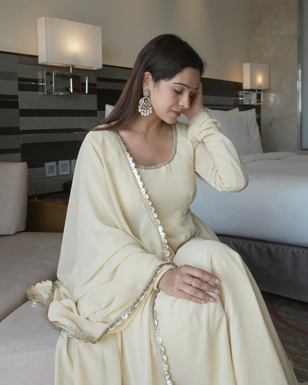 Party Wear Gown, Pant And Beautiful Dupatta