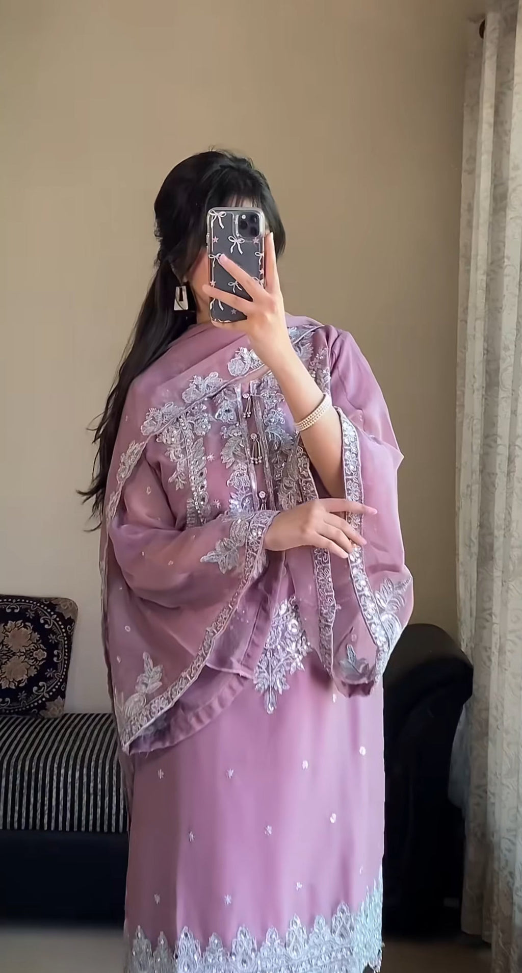 पार्टी वियर डिज़ाइनर टॉप और बॉटम दुपट्टे के साथ