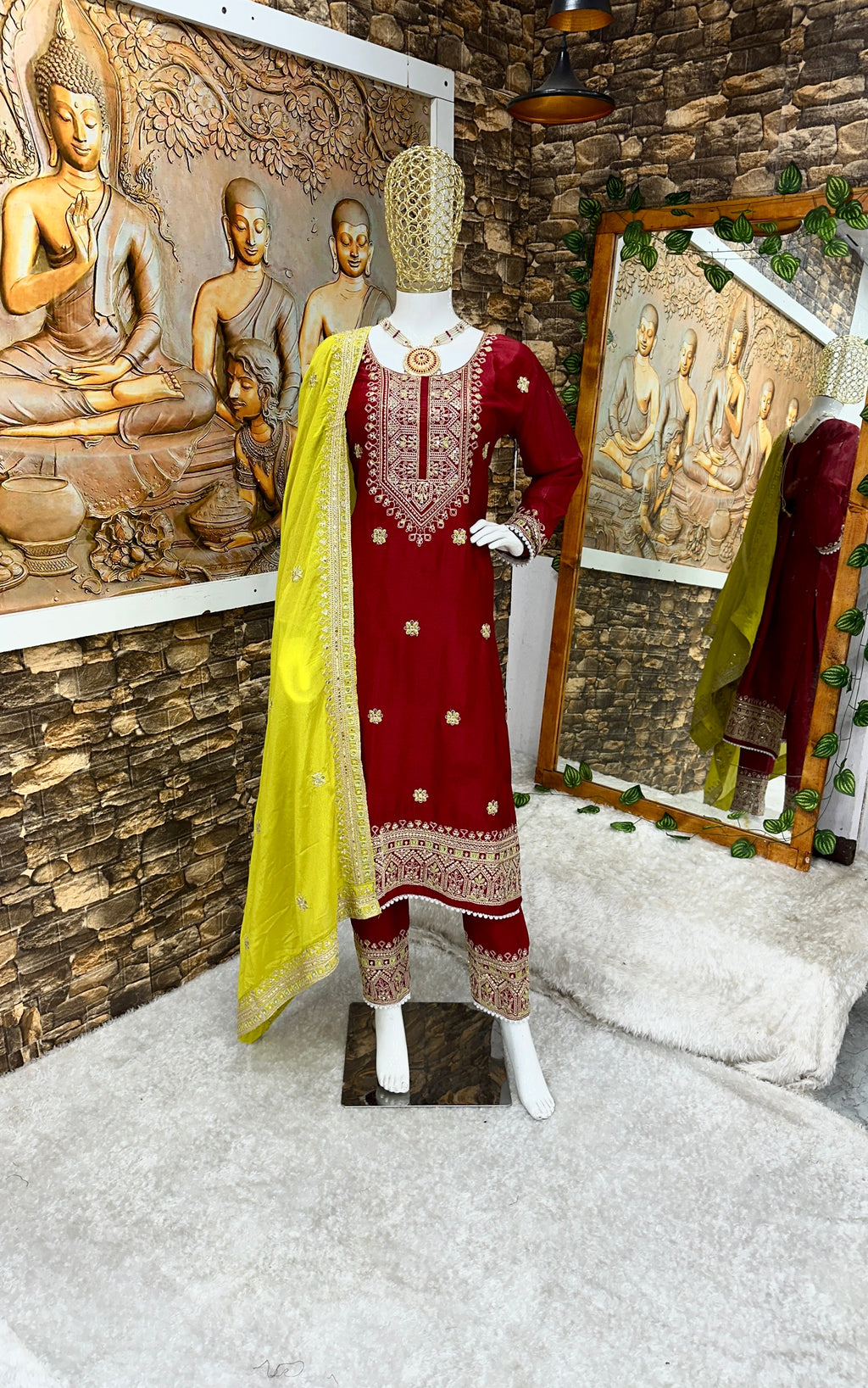 Beautiful Party Wear Top With Pent And Fancy Dupatta