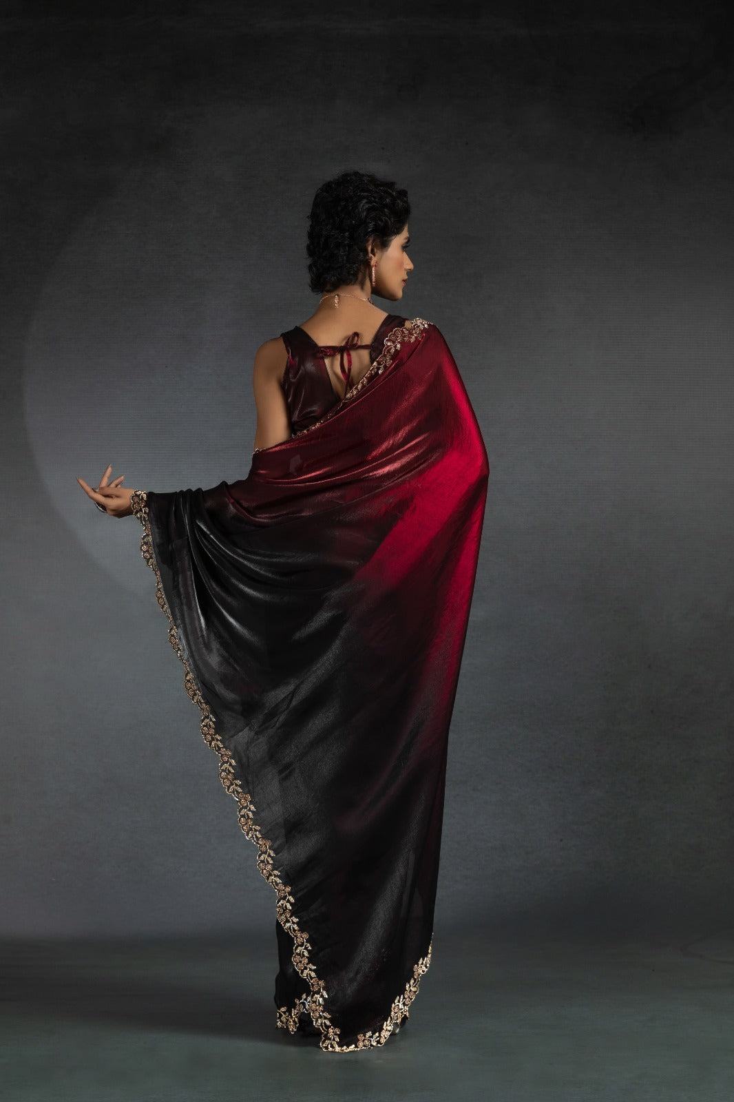 Designer Party Wear Style Saree With Dimond Work