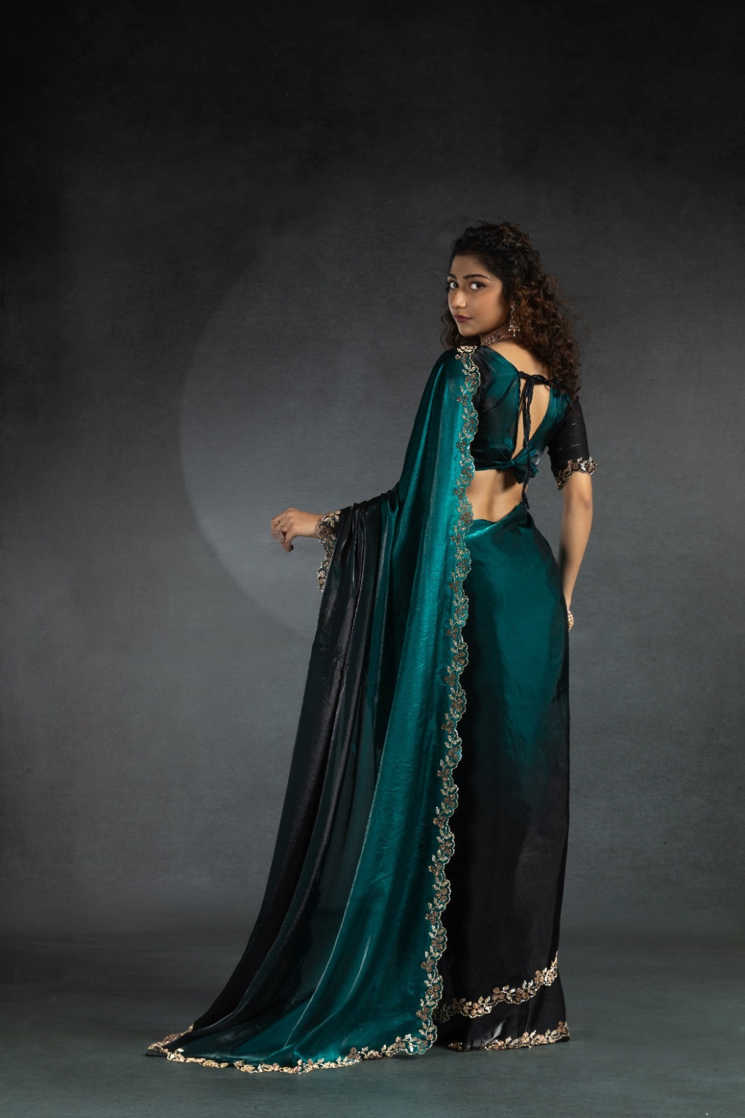 Designer Party Wear Style Saree With Dimond Work