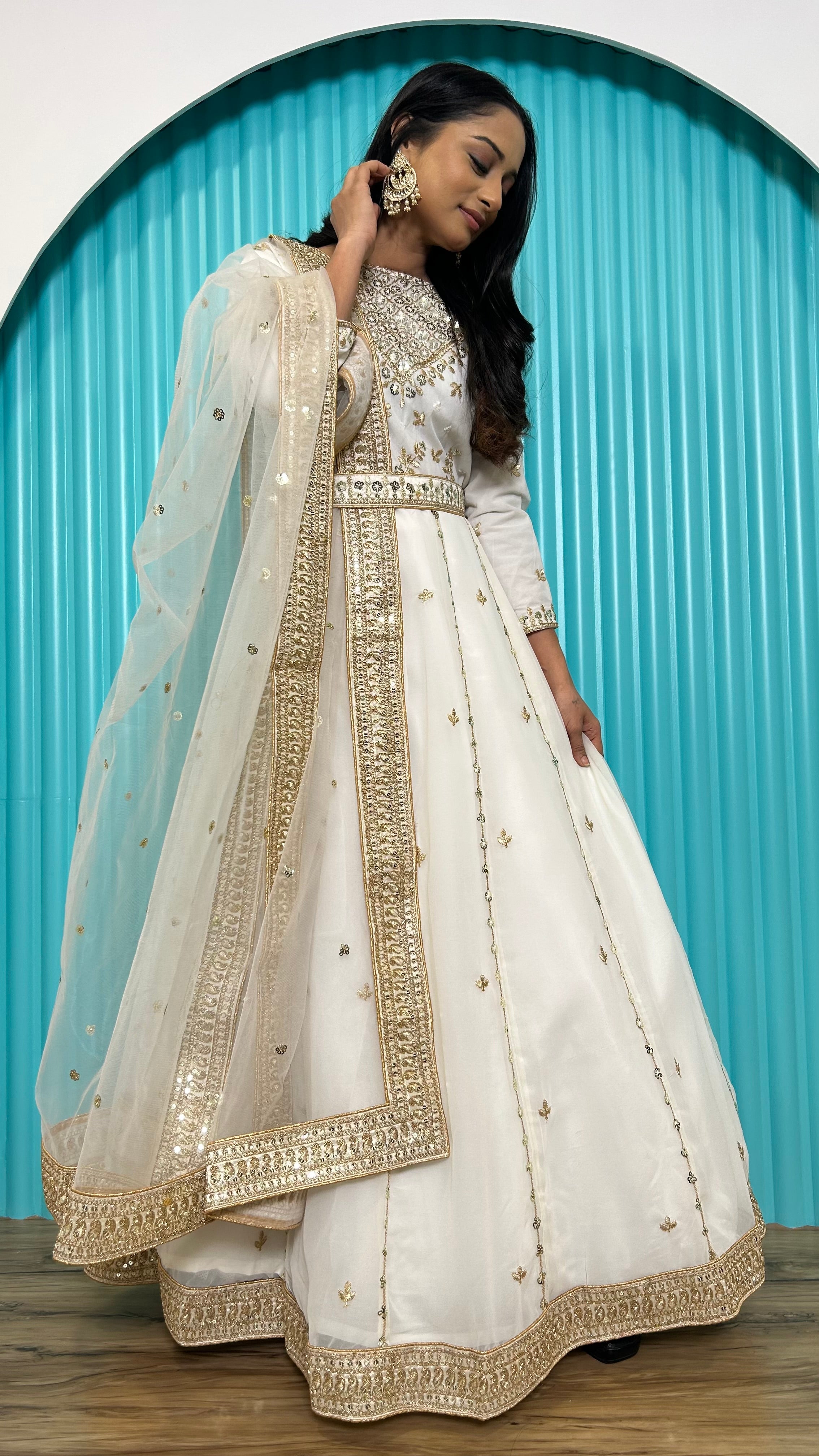 Party Wear Look Anarkali Gown With Beautiful Dupatta