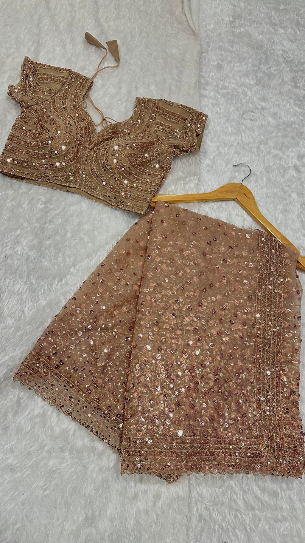 Party Wear Designer Saree With Sequence & Dori Work